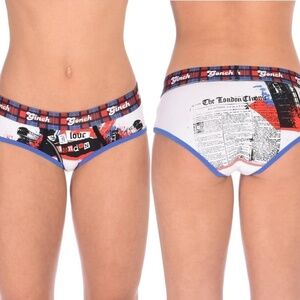 GINCH Gonch Boyfriend Brief Underwear Panty I Love London Cotton Spandex